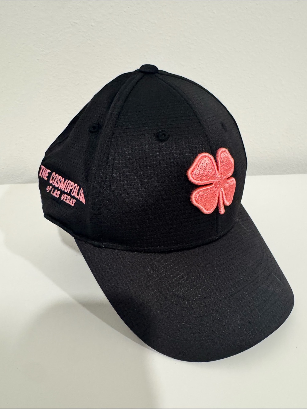 NWT Black Clover Men’s Black Ball Cap Cosmopolitan with Pink Clover Patch
